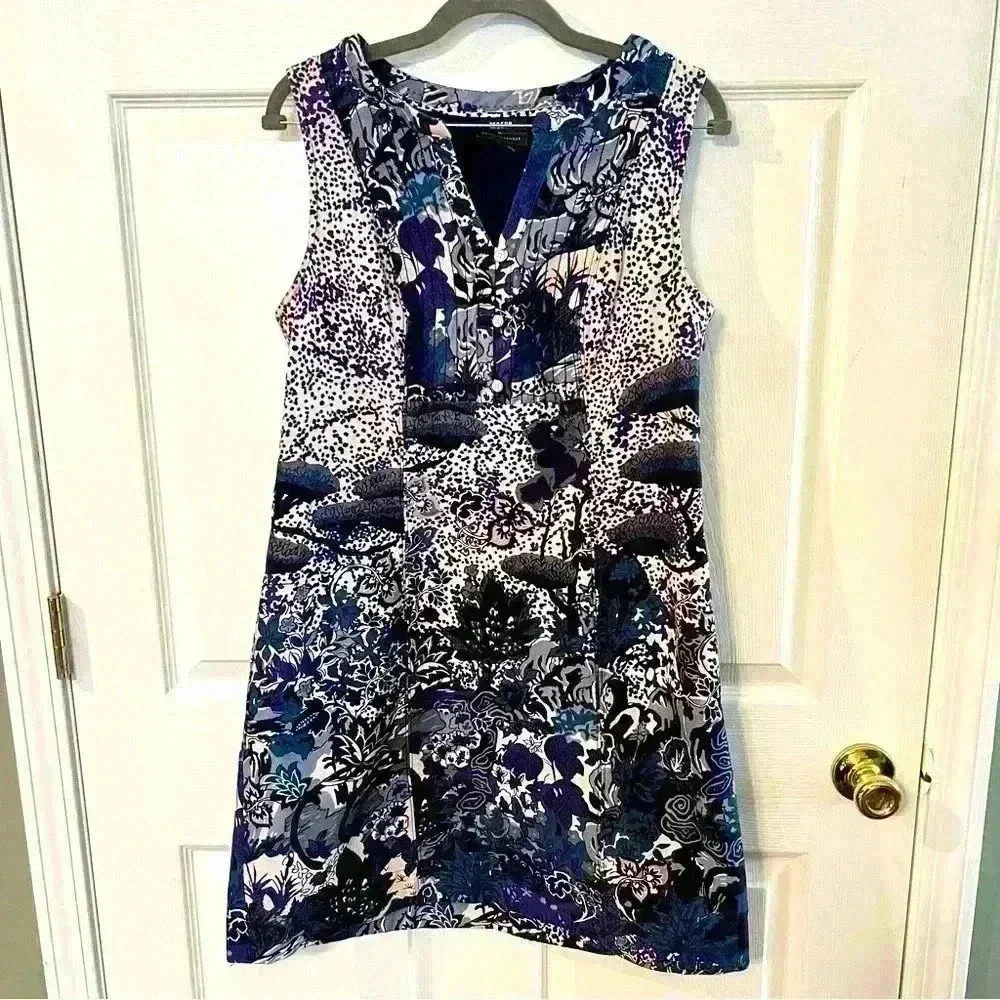 Maeve by Anthropologie Savanah Shift Sleeveless Dress with Asian Print Size US 6